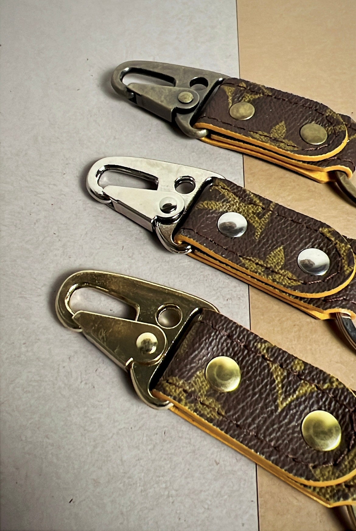 Knox Keychain| Monogram& yellow