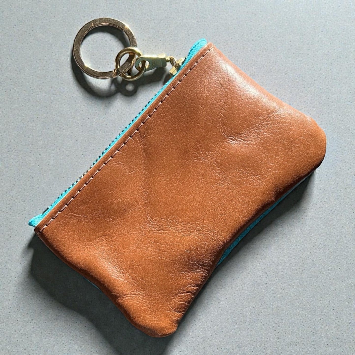 Metro Key Wallet / tiffany blue ostrich