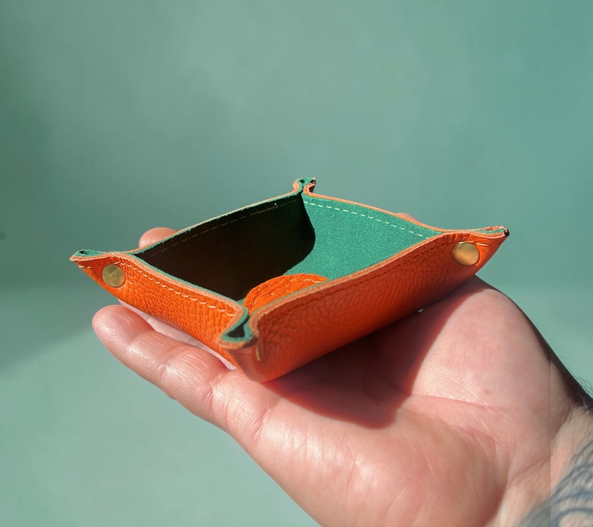 Mini Heart Valet Tray/ ostrich